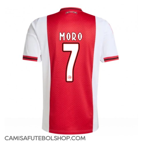 Camisa de time de futebol Ajax Raul Moro #7 Replicas 1º Equipamento 2025-26 Manga Curta Camisa de time de futebol Ajax Raul Moro #7 Replicas 1º Equipamento 2025-26 Manga Curta